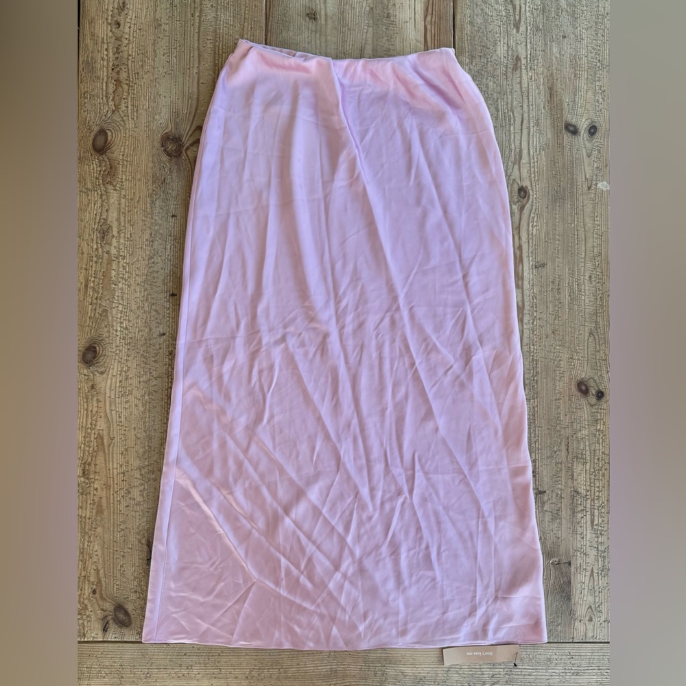 Reformation Blush Pink Slip Skirt